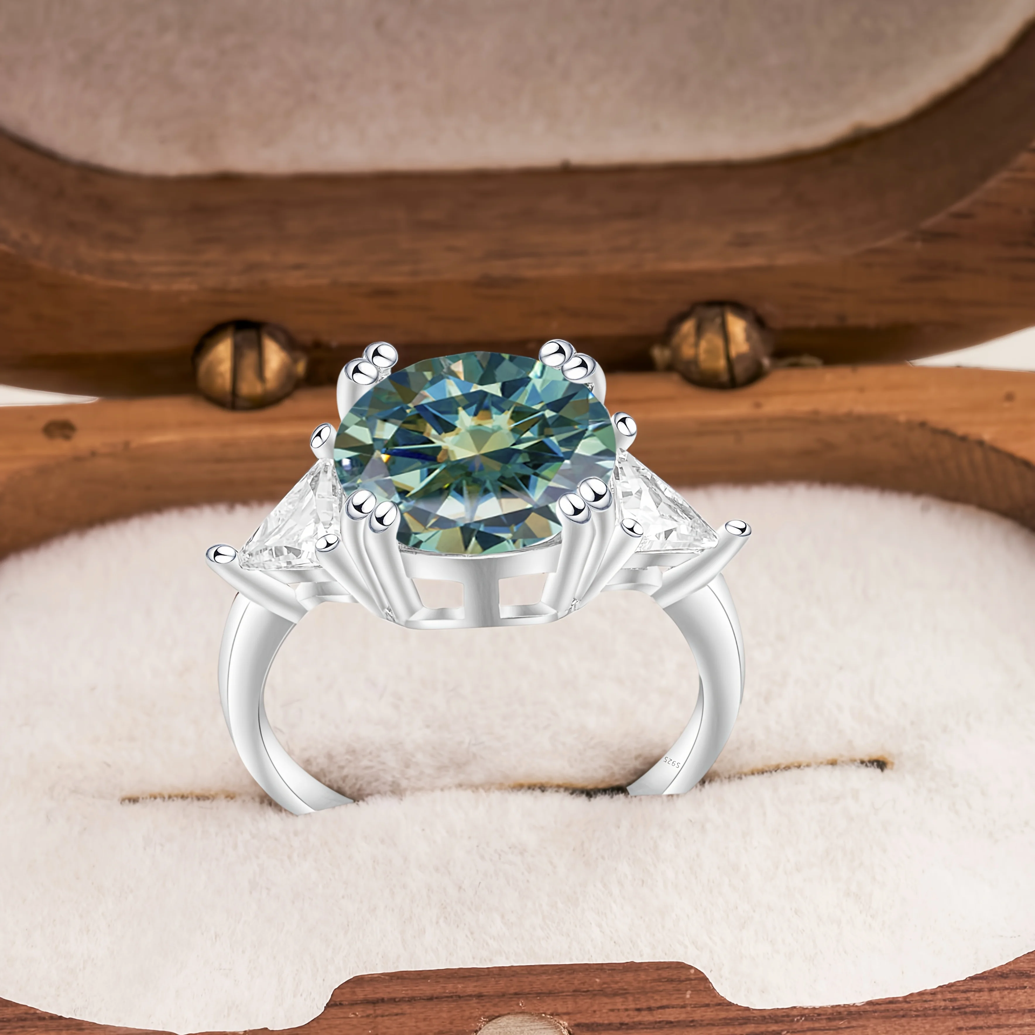 

5.0 Carat Moissanite Ring D Color VVS1 925 Sterling Silver Wedding Rings Engagement Jewelry for women Bridal Party Gift