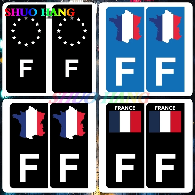 

Car Stickers License Plate Black F France Europe Vinyl Car Accessories Truck