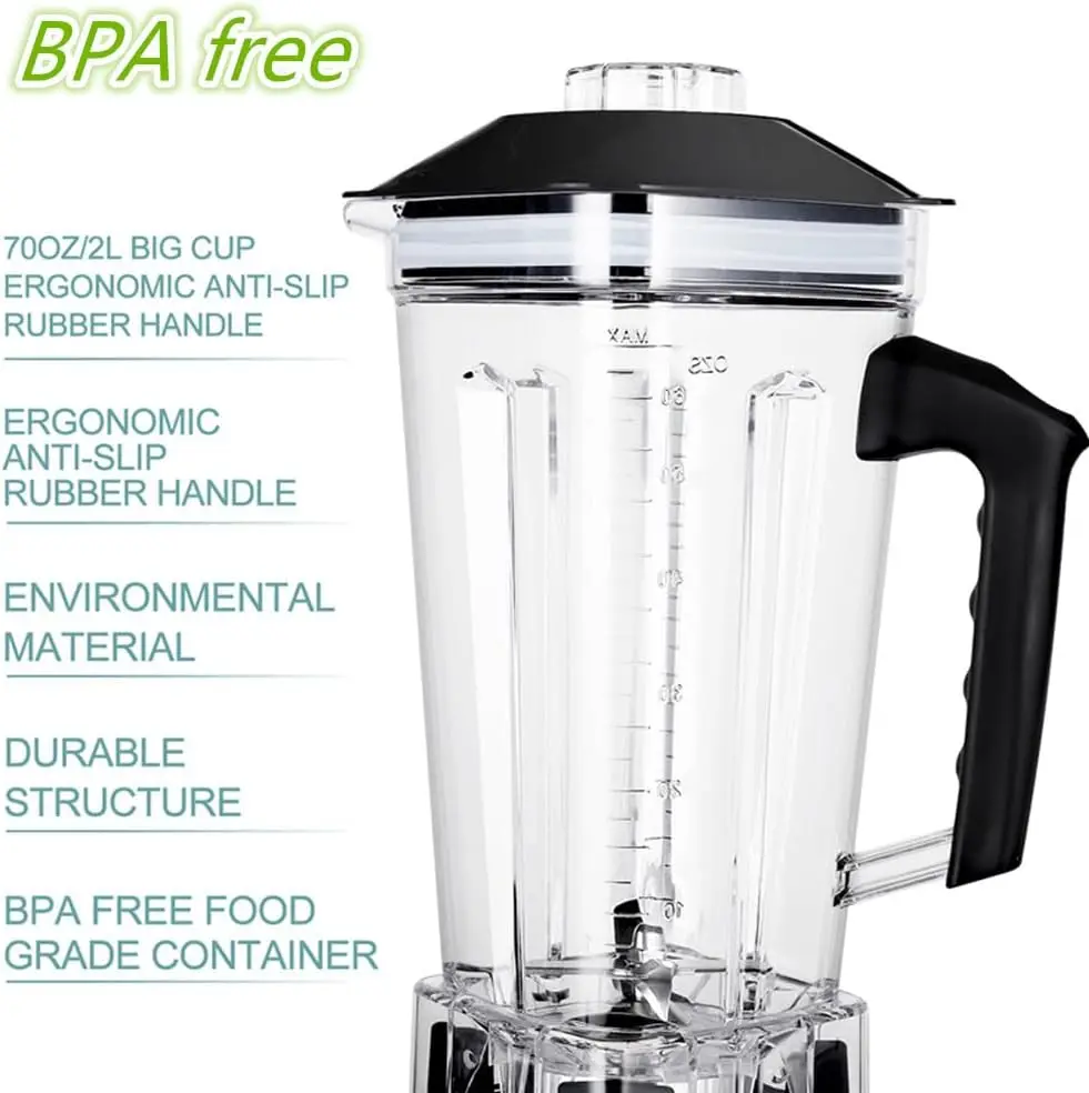 70OZ BPA-Free Tritan Blender, 2200W High Speed Professional Countertop Blender for Shakes and Smoothies, Adjustable Speed Contro