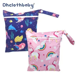 Sac étanche PUL à poche unique 20x25CM, sac humide Portable organisateur de couches pour bébé, Caddies empilables, accessoires de maternité