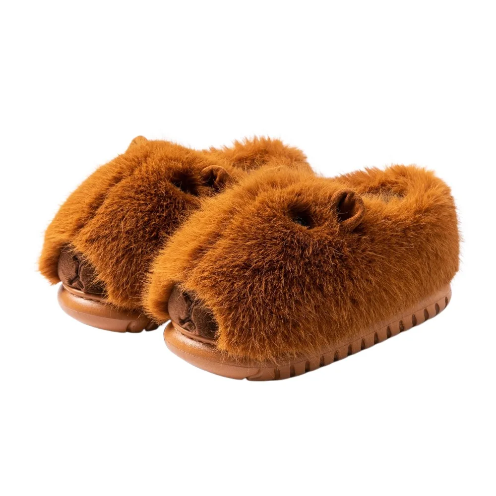 

Shoes Comfortable Capybara Slippers Anti Slip Winter Closed Toe Slippers Kawaii Soft Couple Slippers Girls