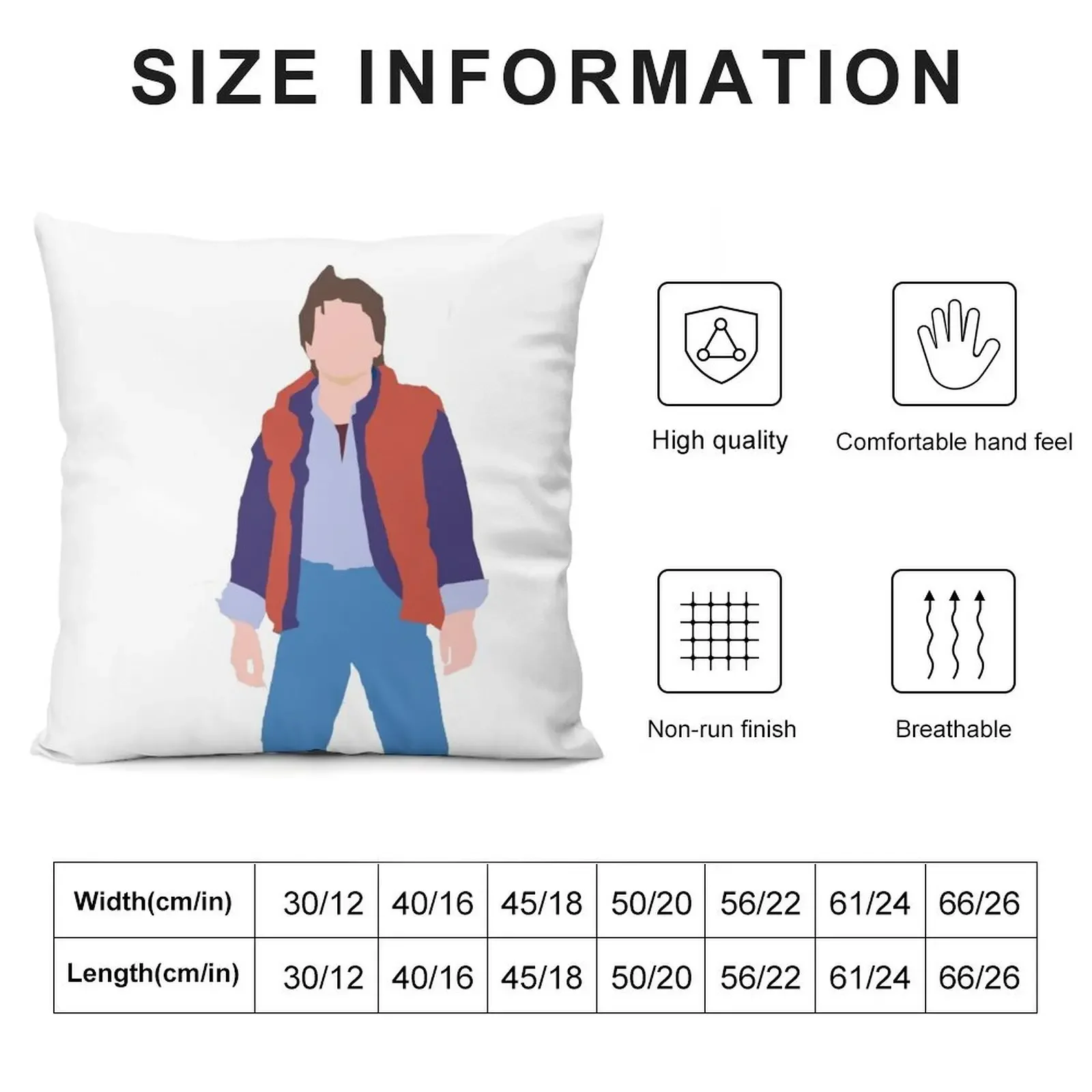 Minimalistic Marty McFly Throw Pillow Sofa Covers Decorative Cover For Living Room Christmas Covers For Cushions pillow