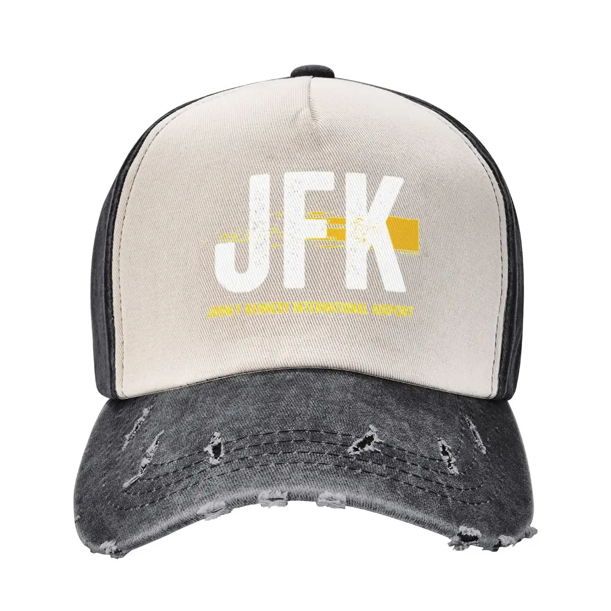 JFK, John F Kennedy International Airport, US Airport Code. Flying, travel and pilot souvenir Baseball Cap