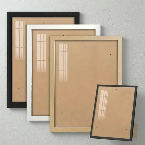 21x30cm & 30x40cm Black Photo Frame Hung on Wall White Photo Frame Poster Certificate Canvas Canvas Display Frame Picture Decor