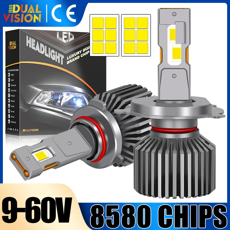 

Dualvision H4 Hi-Lo Beam светодиодные автомобильные фары Canbus 6000K H1 H7 H8 H9 H11 9005 HB3 9006 HB4 9012 HIR2 Светодиодные противотуманные фары 12 В 24 В