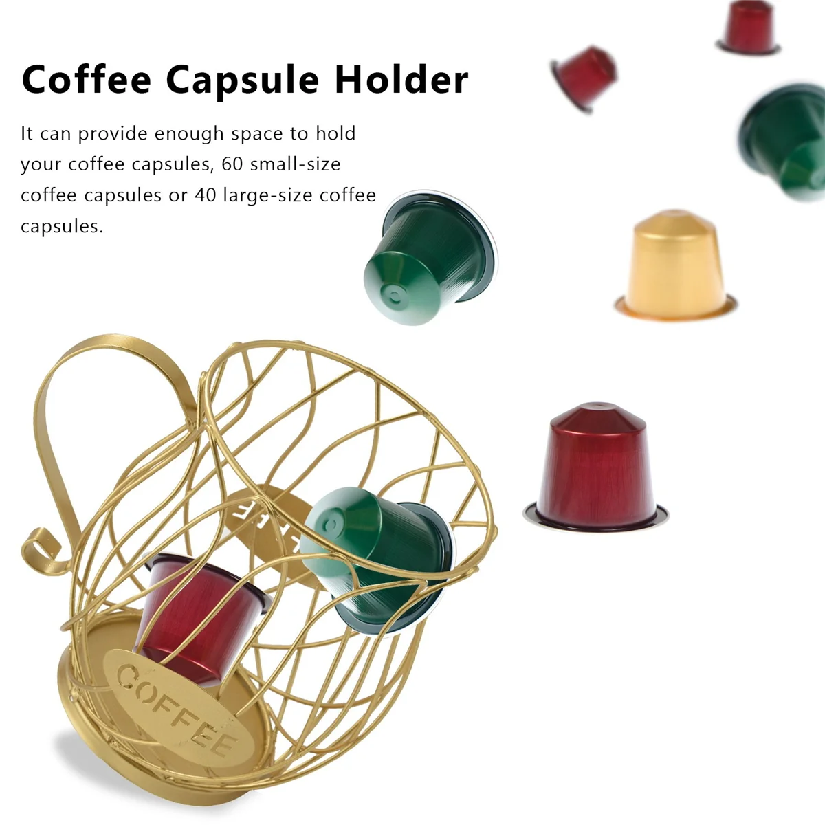 

Coffee Capsule Pod Storage Basket, for Tassimo,Nespresso,Dolce-Gusto