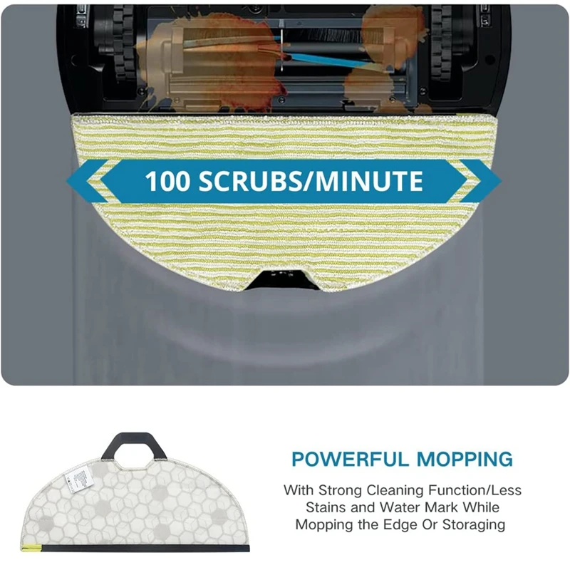 แผ่นไมโครไฟเบอร์เนื้อนุ่มสำหรับ AV2610WA RV2610WA ปลาฉลาม RV2620WD Ai หุ่นยนต์ดูดฝุ่นแบบ2-in-1