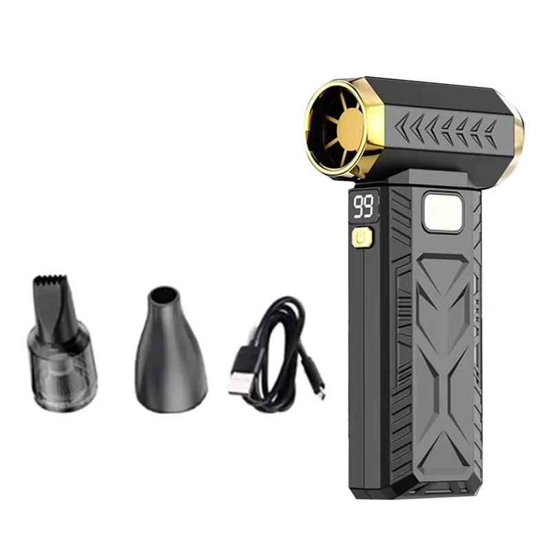 AAAN-รุนแรงพัดลมเครื่องเป่าลมไฟฟ้า 55 เมตร/วินาทีBrushless Turbo JetพัดลมBlowerแบบพกพาฝุ่นประเภทชาร์จ