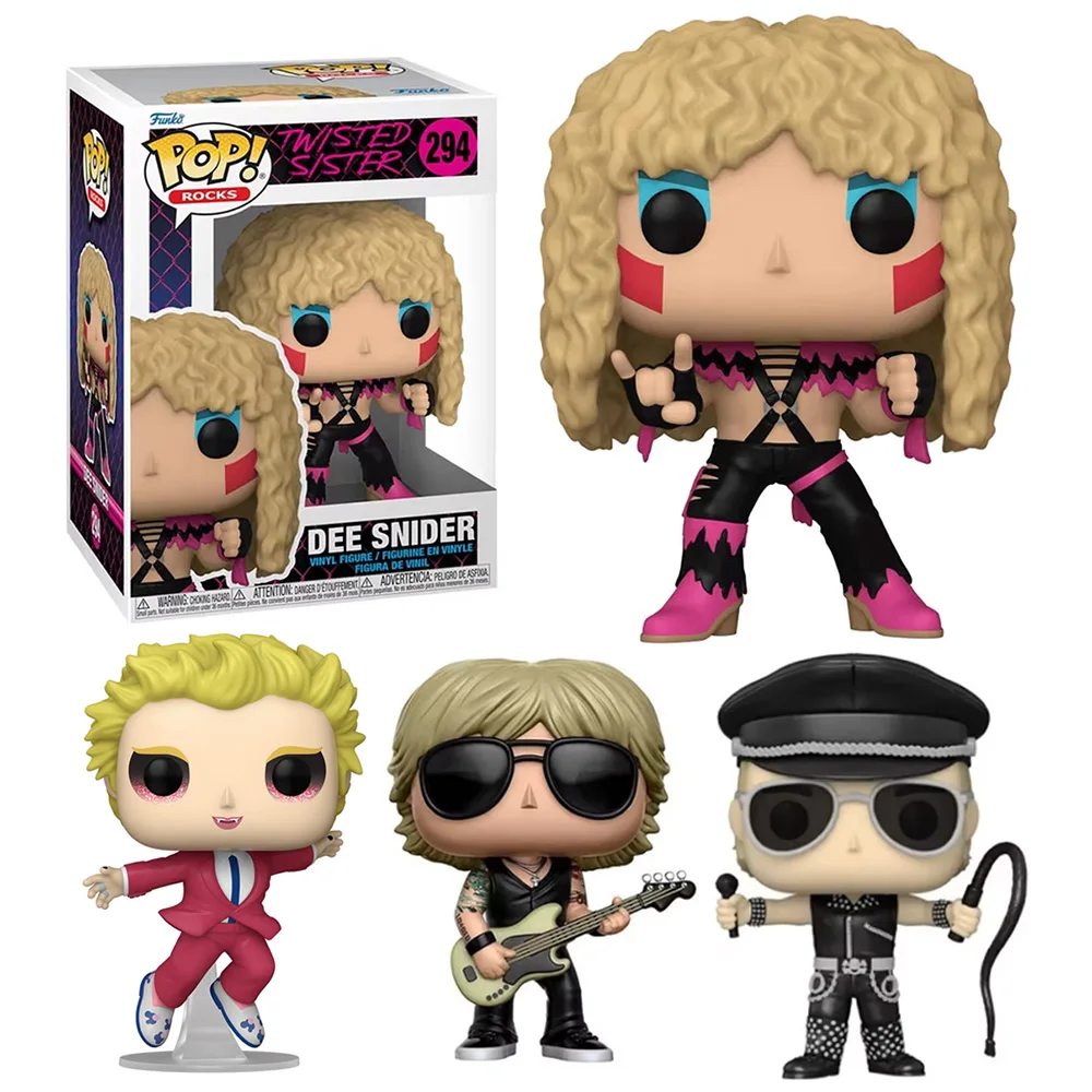 Funko POP Rocks TWISTED SISTER DEE SNIDER # 294 figuras de acción de vinilo juguetes Pop Duff McKagan ED-Sheeran Rob muñecas coleccionables regalos