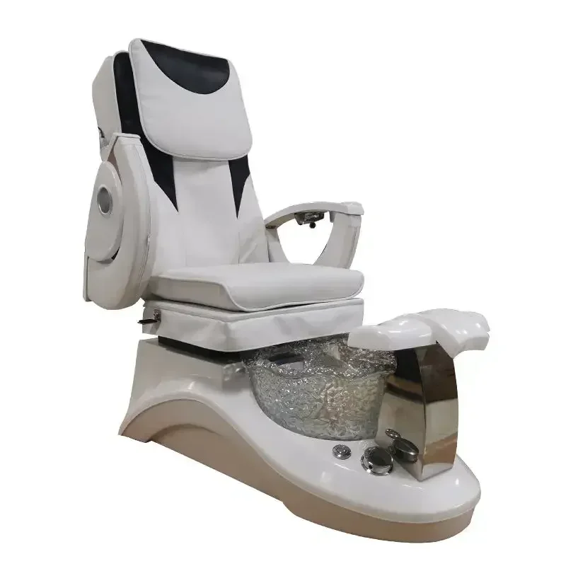 

Белое дополнительное черное умное педикюрное спа-массажное кресло для ног, кожаный диван с откидной спинкой, массажное кресло для салона красоты