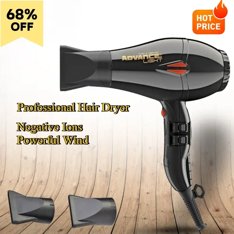 2100W Professional Advance Light Hair Dryer Hot and Cold Wind Powerful Wind Negative Ions Blow Dryer Styling Tools Barber/Salon