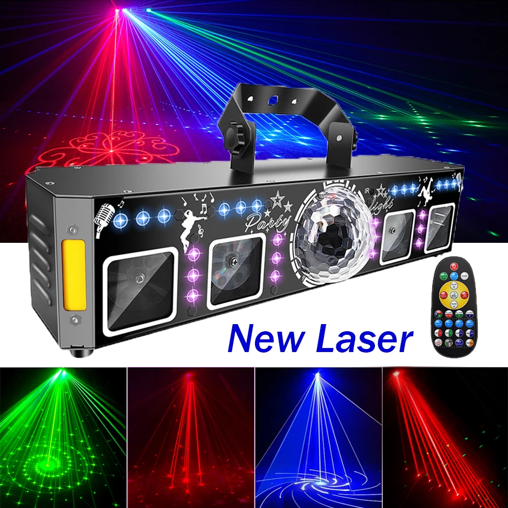 Proiettore di illuminazione per palcoscenici a LED Luci laser DMX DJ Disco Party Natale Bar Club Spettacolo di nozze Luci Luce colorata
