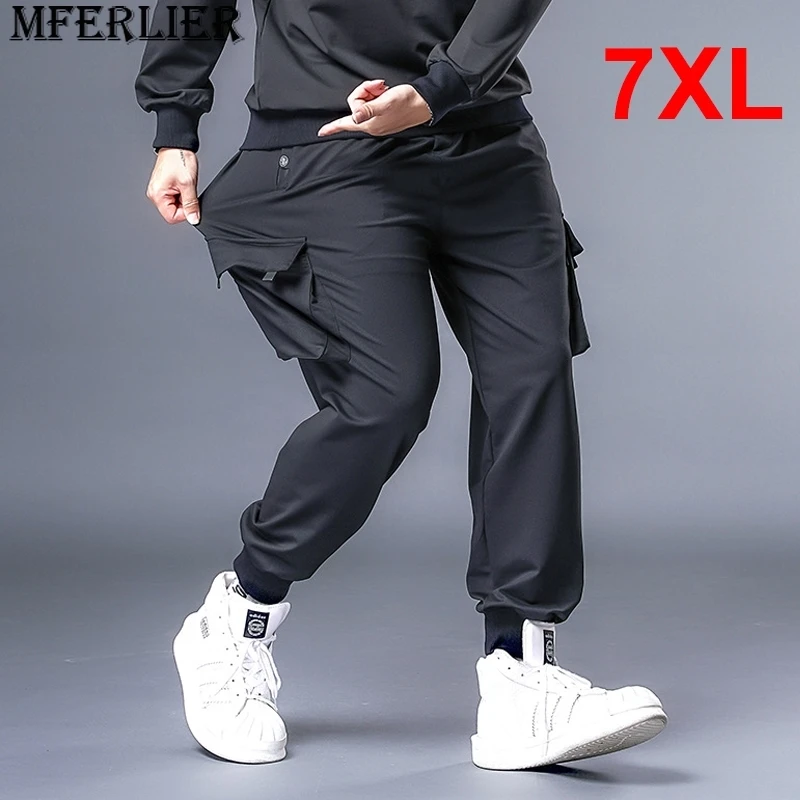 

Baggy Pants Men Hip Hop Streetwear Cargo Pant Big Size 7XL Sweatpants Male Jogger Oversize Fashion Trousers Plus Szie