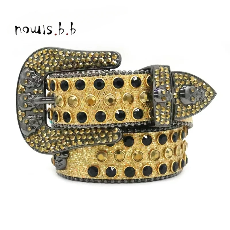 

Punk Rock Rhinestone Belts Bling Strap Diamond Studded For Women Men Ajustable Y2K Girls Fashion Belt for Jeans