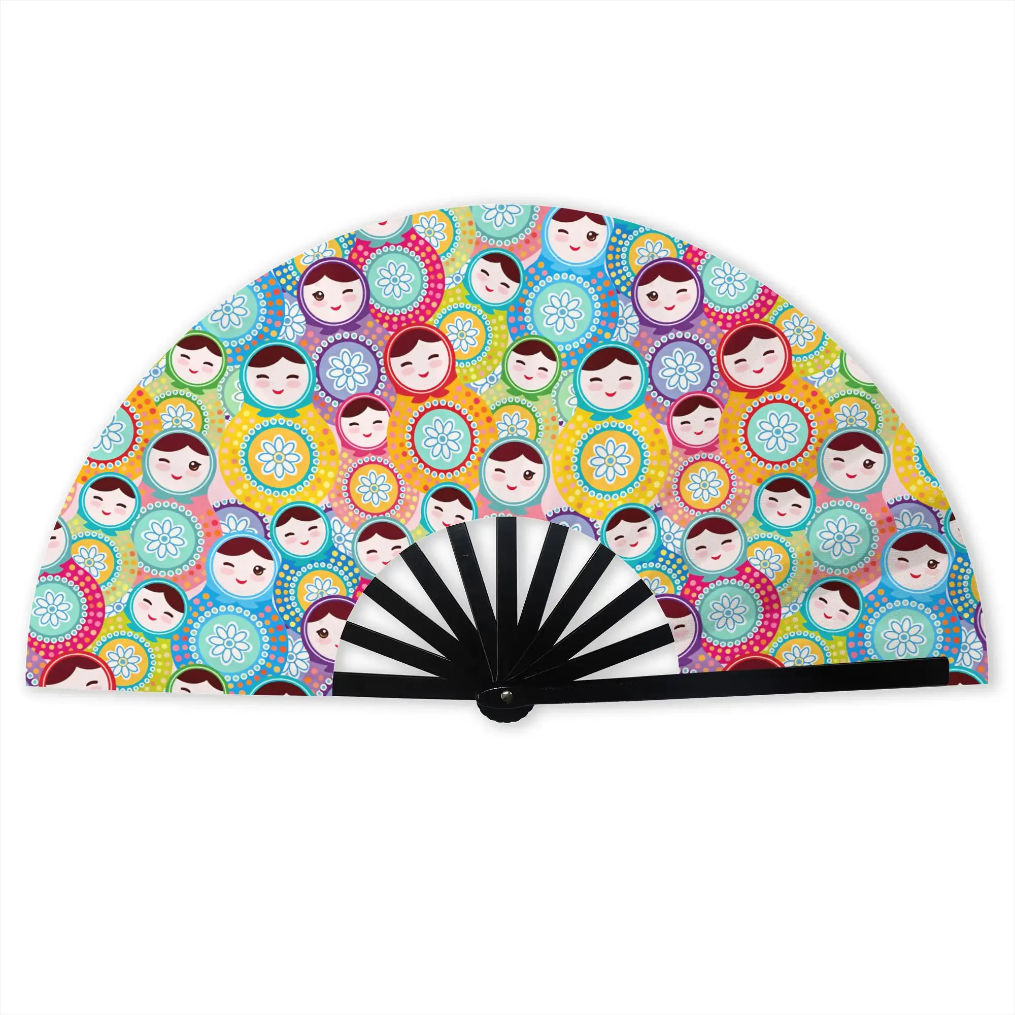 Matryoshka Doll Russia Russian Folk Art Portable Pocket Fan Travel  Folding Fan Chinese Dance Cooling Handheld Fans