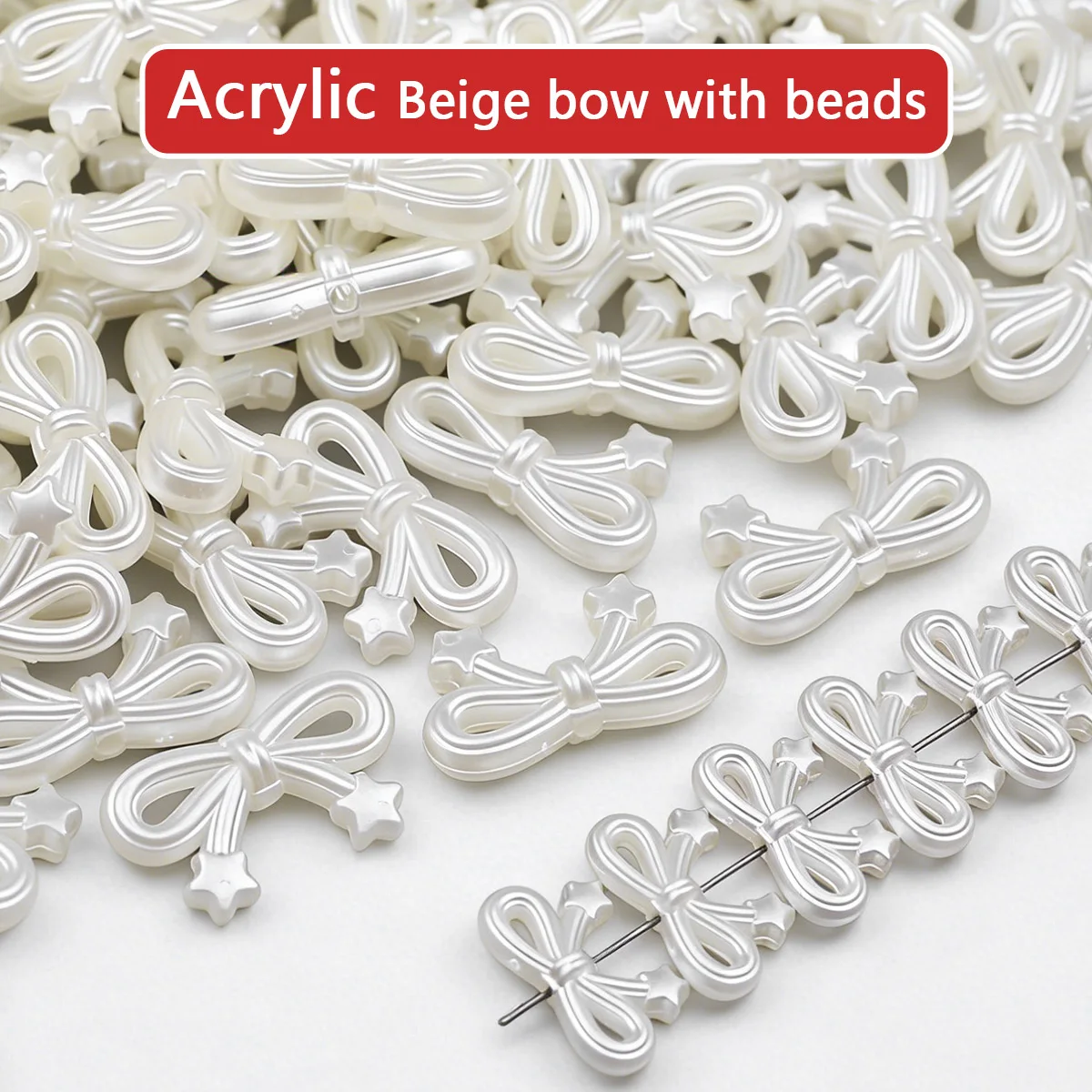 

20-50Pcs/Lot 22/30mm Acrylic Bowknot Multicolor Bow Spacer Beads Earrings Making Charm for Necklace Jewelry Making Accessory