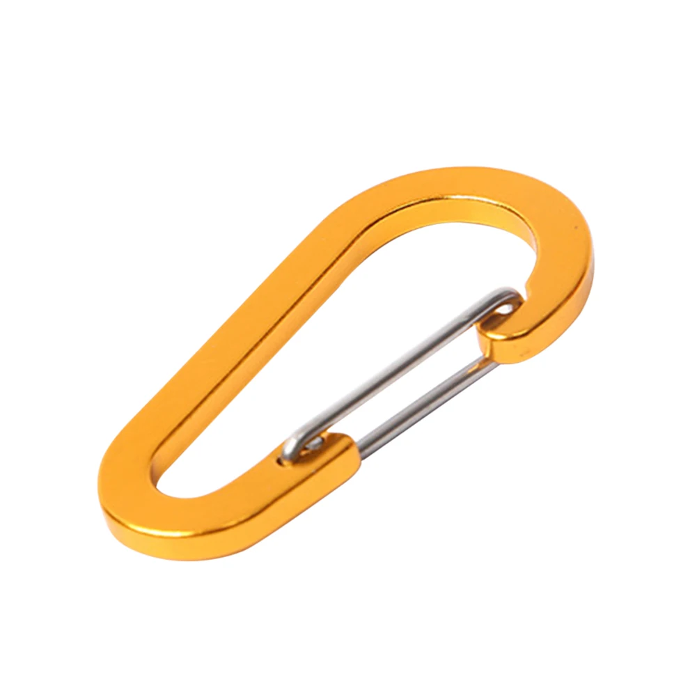 6Pcs Camping Mountaineering Buckle D Shape Carabiner Spring Snap Clip Multifunctional Fishing Climbing Acessories