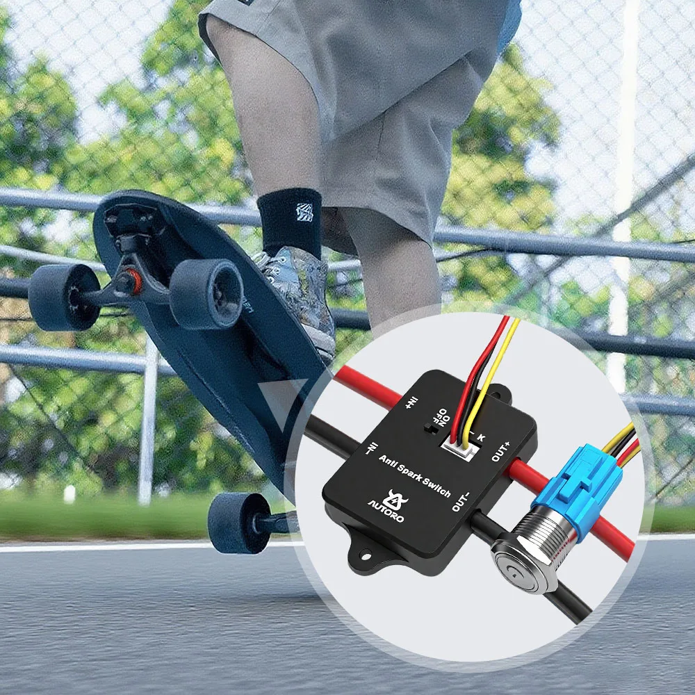 Autoro AS100 안티 스파크 전원 스위치 100A 84V DC – ESC 전기 스케이트보드 스쿠터 RC 자동차 보트 전기 자전거 등을 위한 XT90 커넥터