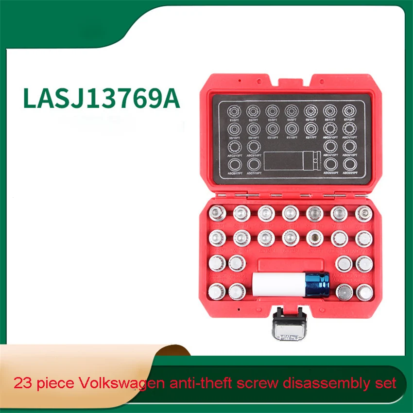 For Volkswagen Anti-theft Screw Disassembly Anti-theft Screw Sleeve Set Nut Disassembly Car Maintenance Tool 23pcs