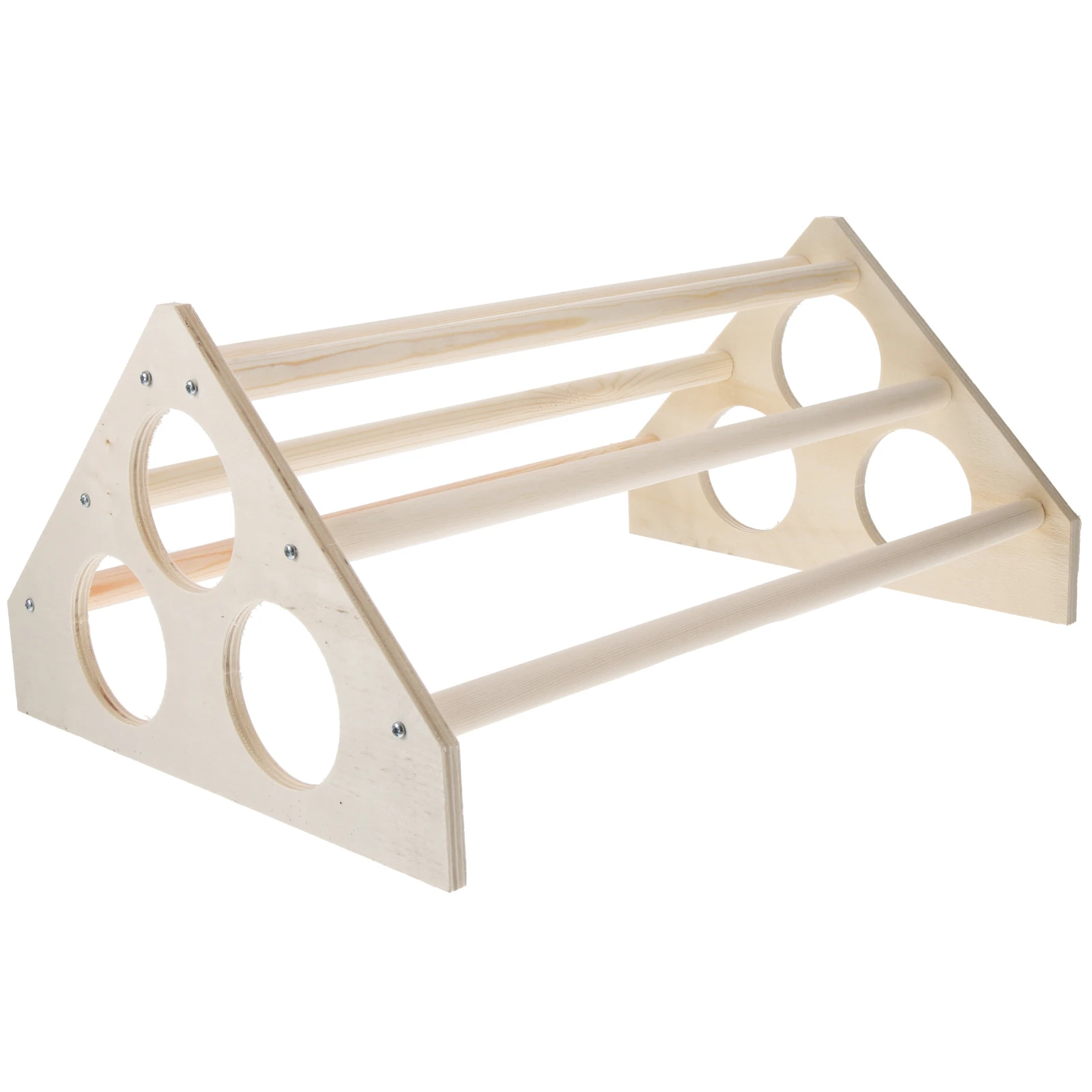 

Wooden Chicken Stand -Hole Smooth Surface Bite Resistant Pet Supplies Roosting Bar For Hens Chick Poultry Training