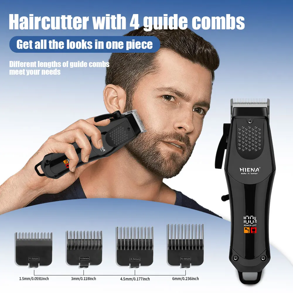 Haircut Machine Rechargeable Electric Hair Clipper Professional Hair Trimmer Cordless Trimmer for Men Haircut Machine Combo Kit