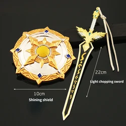 Anime Peripheral Keychain 22cm God Seal Throne Bright Son of Creation Brilliant and God Seal Knight Alloy Sword Weapon Model Toy