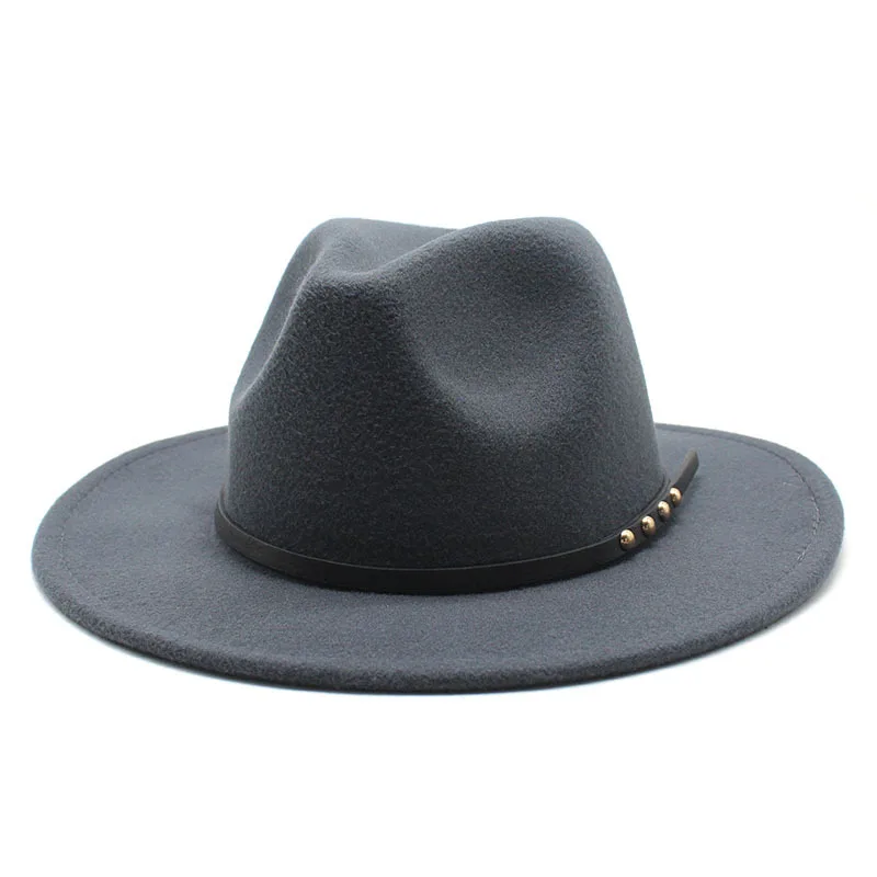 AliExpress-Chapéu Fedora De Borda Plana De Lã, De Borda Largo, Chapéu Reto, Novo, Outono e Inverno, LMN 010