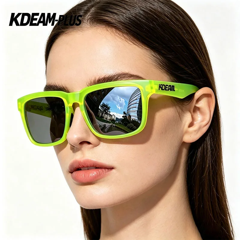 Lunettes de soleil polarisées KDEAM extra larges pour femmes et hommes, photochromiques, vision nocturne, adaptées aux grands visages