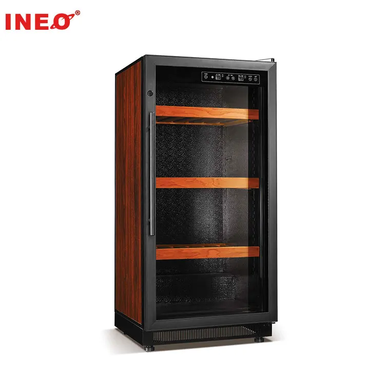 Refrigerador elétrico comercial profissional, compressor incorporado da Único-zona, refrigeradores do vinho, cubetas, suportes, 90 garrafas