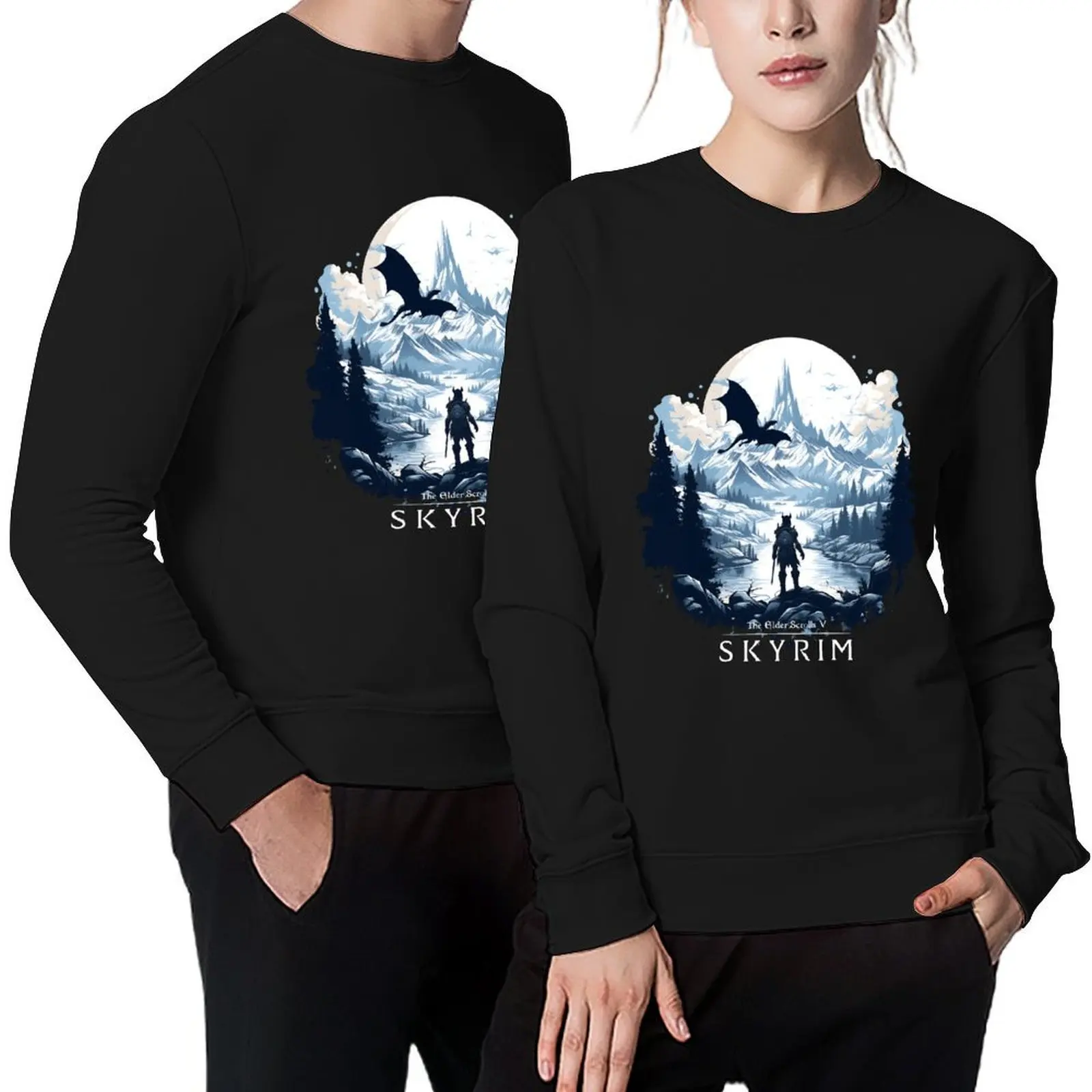 

Skyrim Scenery Pullover graphic t shirts men tracksuit men's coat aesthetic clothing new in sweatshirts