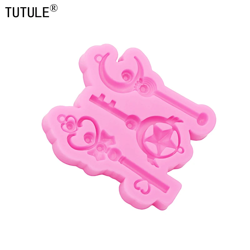 DIY kawaii Change body device keychain Pendants Silicone Mould Epoxy Resin Jewelry Polymer Clay moulds fondant mold silicone