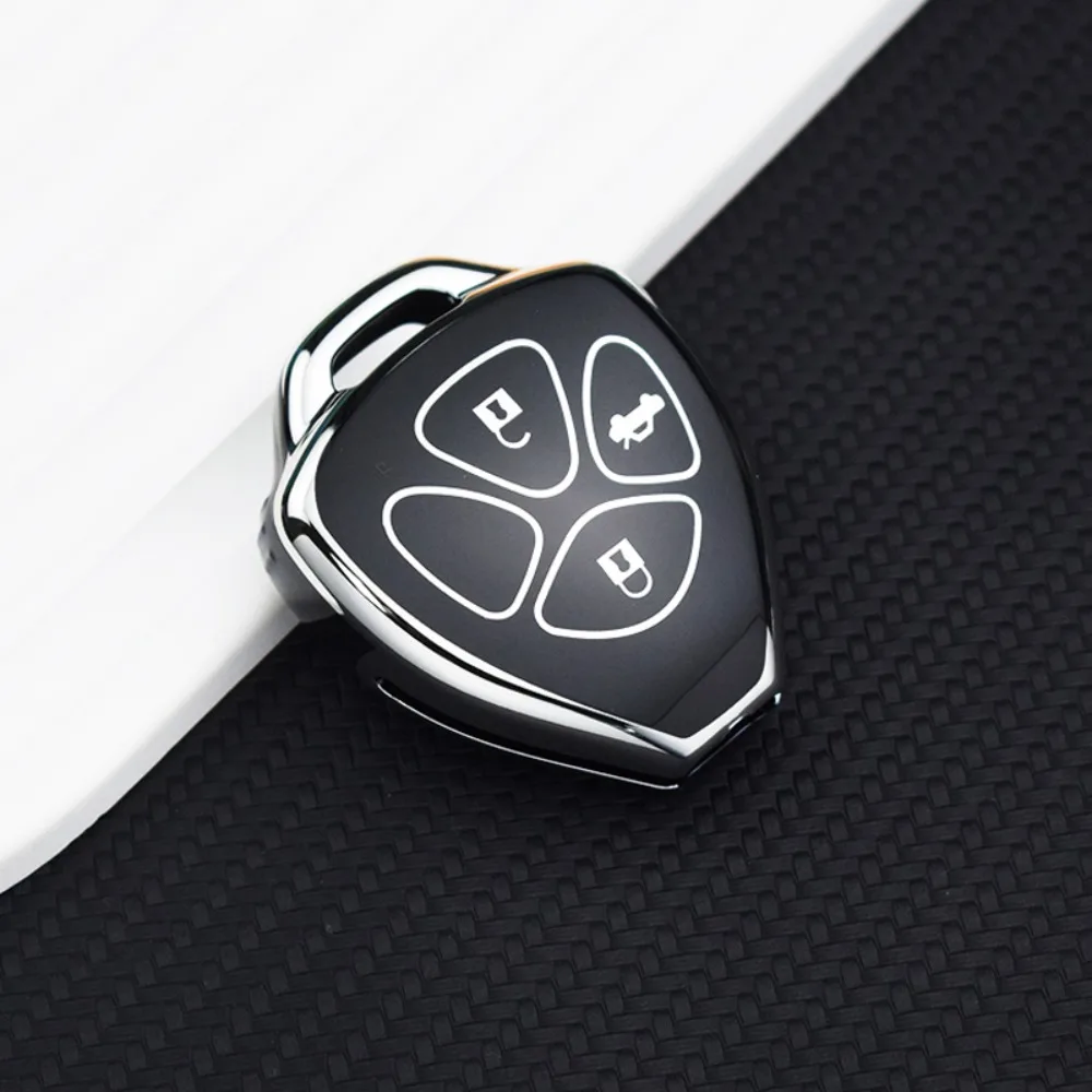 3 Buttons Car Key Case Cover for Toyota Corolla VIOS Camry Yaris RAV4 HiLux Cruiser Fortuner Auto Key Shell Fob Holder Bag