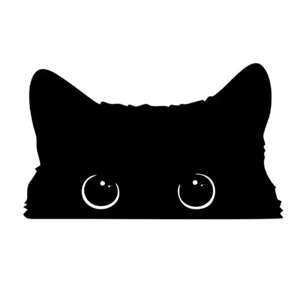 

Funny Cat Vinyl Car Stickers Waterproof Decals - Big Eyes Stealing Outdoor Adventure Auto Window Decor Accessories