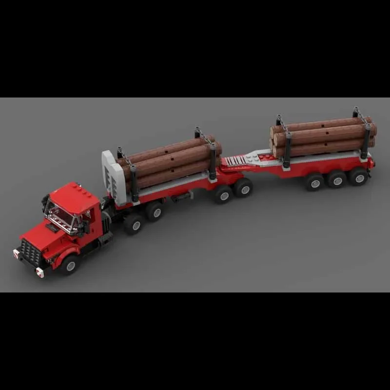 

MOC-229556 New Heavy Duty Logging Truck with 539 Parts, Building Block Toy Gift for Boys, Children's Birthday and Christmas