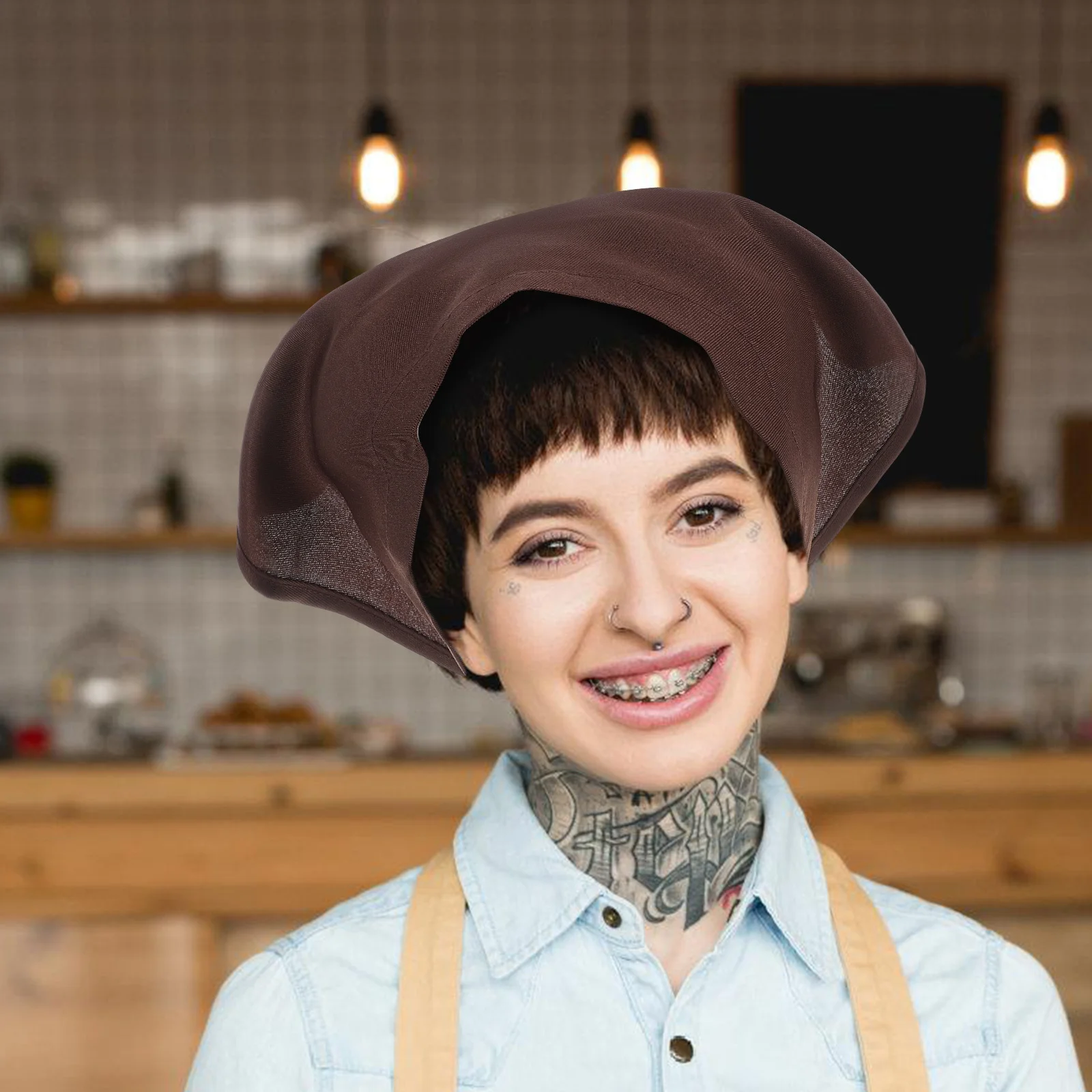 Chef Hair Scarf Triangle Bandana Cooking Cap Comfortable Breathable Head Scarf for Kitchen Staff Bakery Restaurant Chef Hat