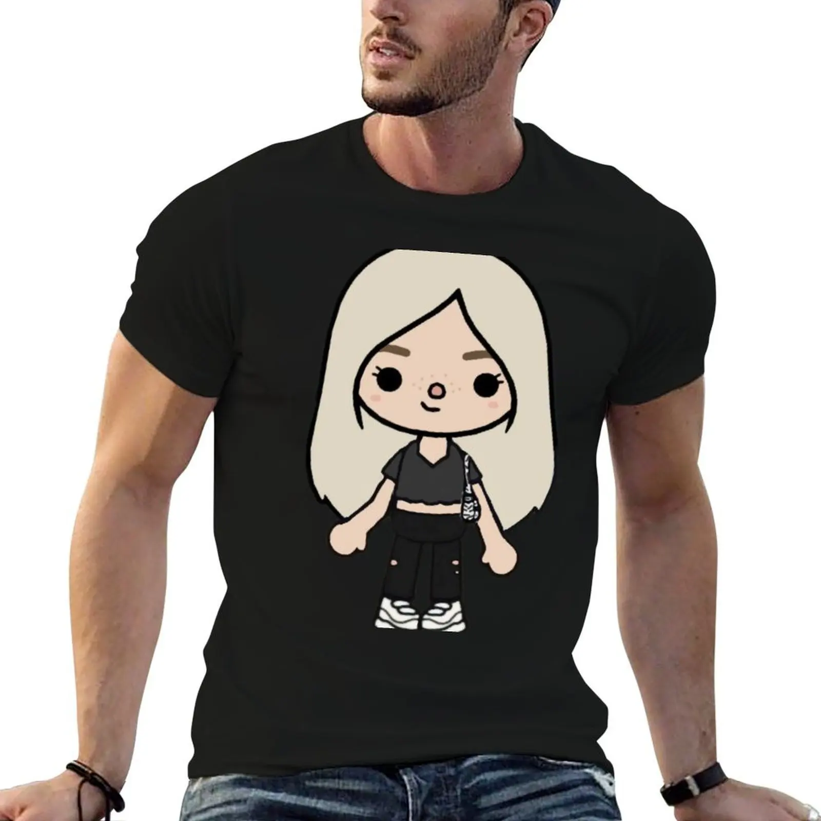 Camiseta TOCA BOCA AMAZING WORLD, camiseta divertida lisa para hombre, camisetas de algodón para hombre, camiseta divertida de algodón