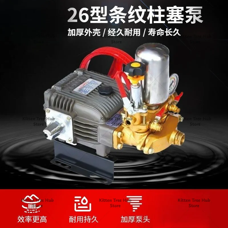 High Pressure Triplex Plunger Pump Oil Free Ceramic Plunger Agricultural Sprayer Pump For Garden Farm Pesticide Machine