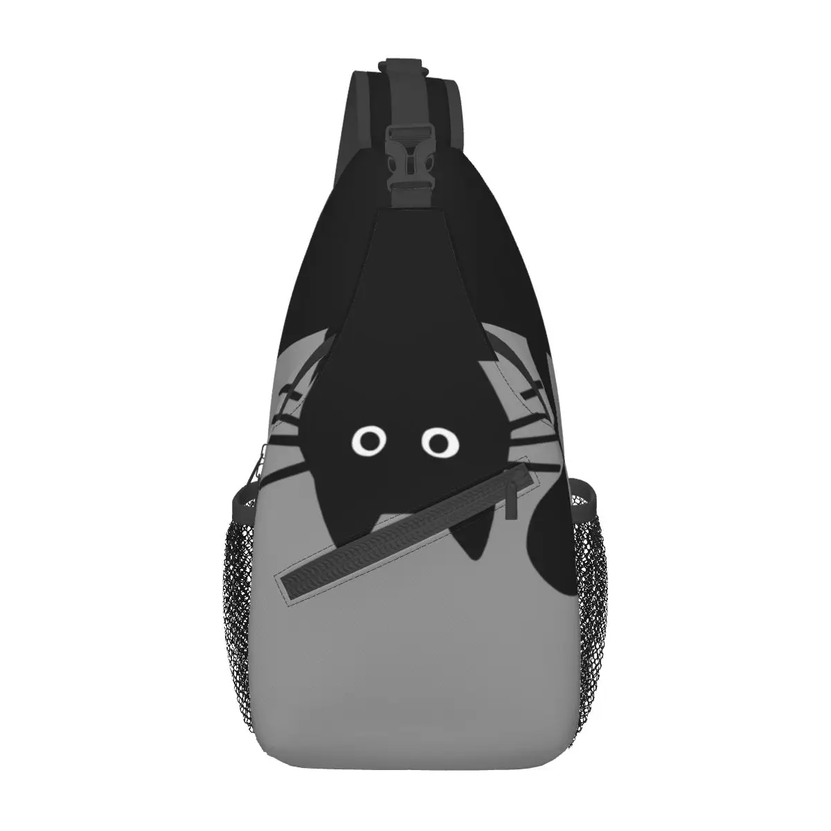 

Funny Black Cat Crossbody Sling Bags for Men Women Chest Bag Animals Lover Kitty Shoulder Backpack Daypack Hiking Travel Cycling