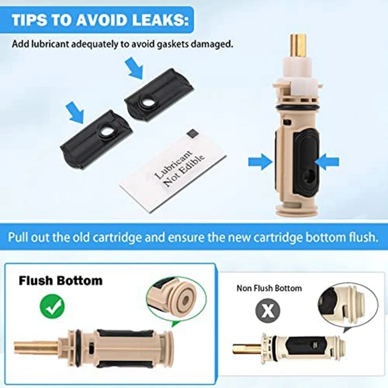 1222 Замена с 104421 съемным инструментом для удаления и зажимом, совместим с клапаном для ванны и душа, Комплект запчастей для ремонта