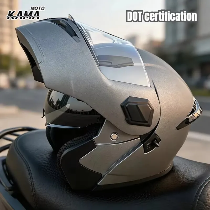 Flip Up Modular Motorcycle Helmet Approved Man Women Full Face Open Face Adult Electric Scooter Helmet DOT Certification
