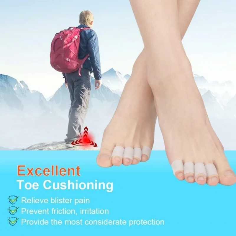 2/20 Protezioni per le dita dei piedi per camminare, allevia l'attrito doloroso Previene le vesciche dei calli Adatto per scarpe da ginnastica con tacco alto in pelle casual