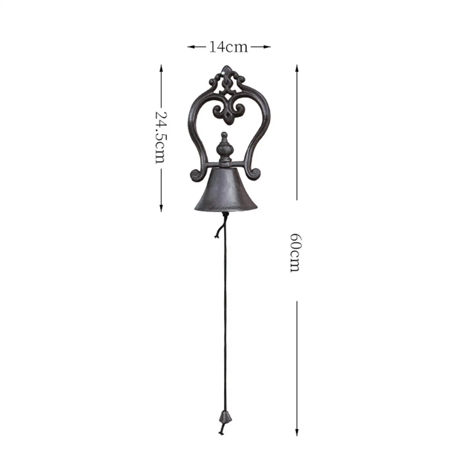 

Dinner Bell Metal Bell Farmhouse Heavy Duty Decorative Door Bells for Garden Yard Indoor Outdoor Decoration