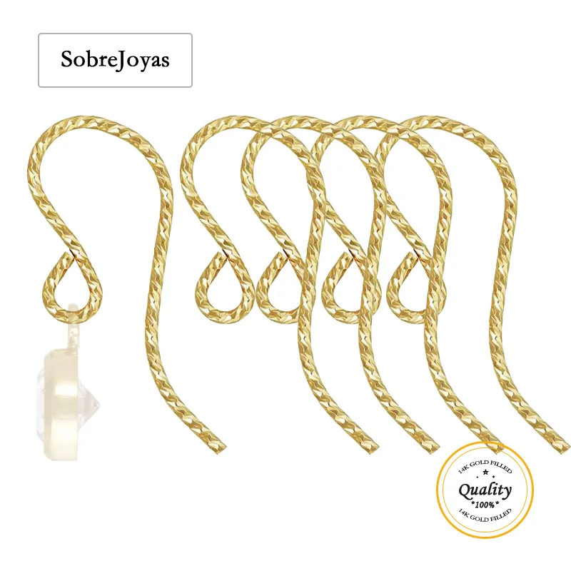 

14K Gold Filled Sparkle French Ear Wire 0.71mm Jewelry Making Earrings Clasp Accessories Drop Earrings
