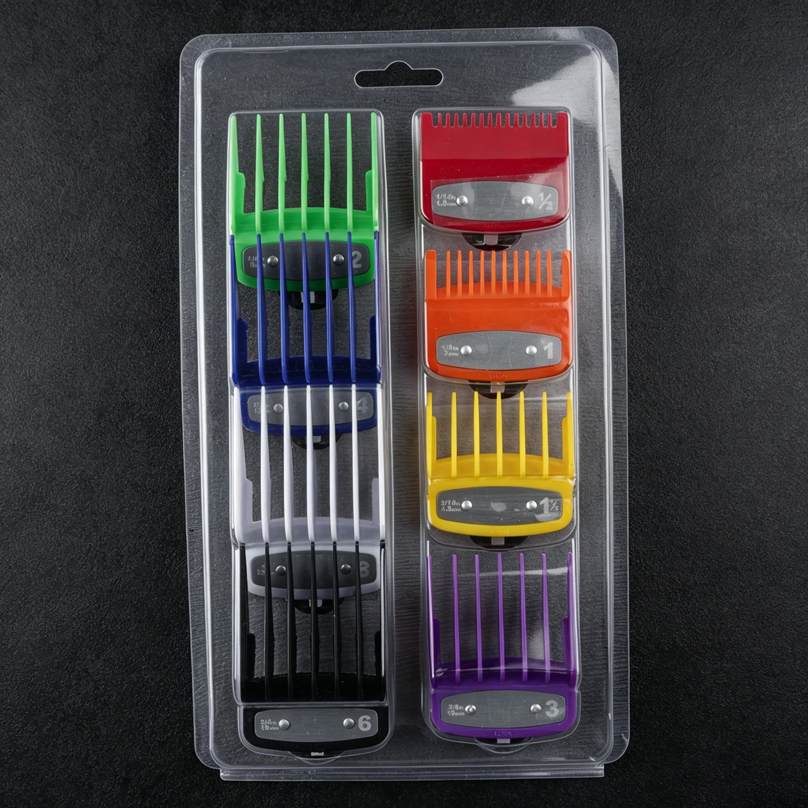 8 Stück/Set Pro Barber Guide Kämme für Wahl Haarschneidemaschine, Haarschnittkamm mit Blisterverpackung, Salon-Haarschneidewerkzeuge – Detail 23