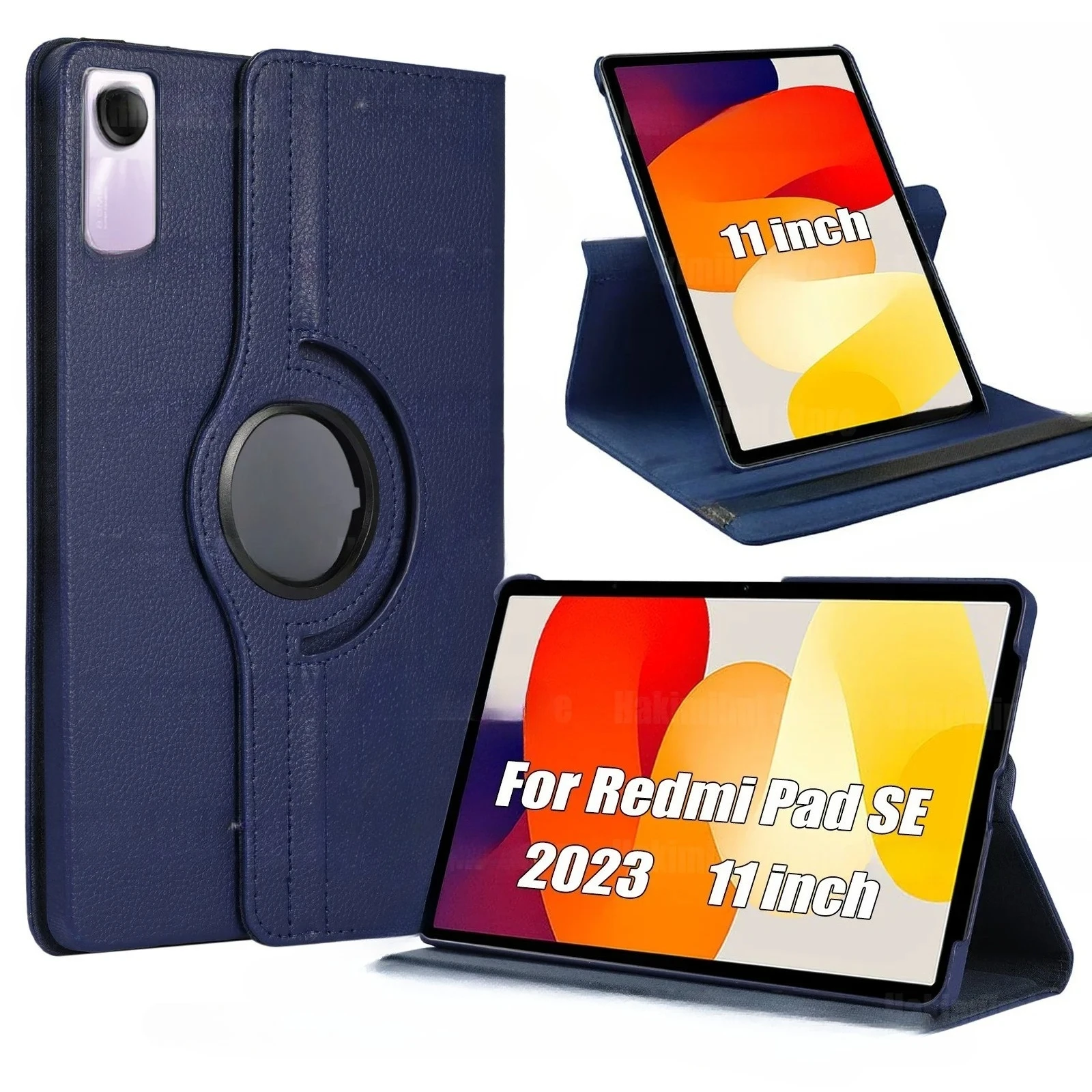 Case for Redmi Pad SE (2023) 11 Inch PU Leather 360 Rotating Stand with Sleep / Wake Function Cover for Xiaomi Redmi Pad SE 2023
