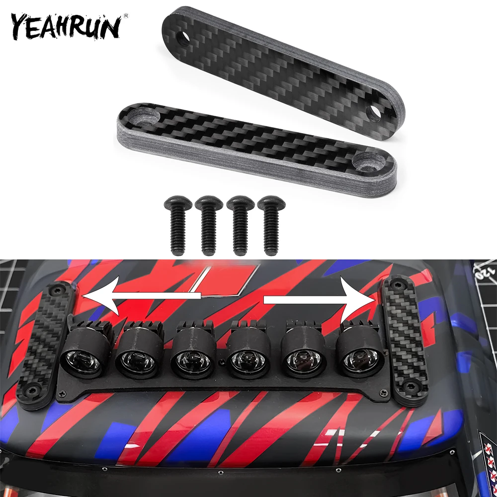 YEAHRUN Carbon Fiber Roof Support Mounting/RC Body Roof Rails for 1/7 Infraction 6S BLX V2 RC Car Truck Upgrade Parts