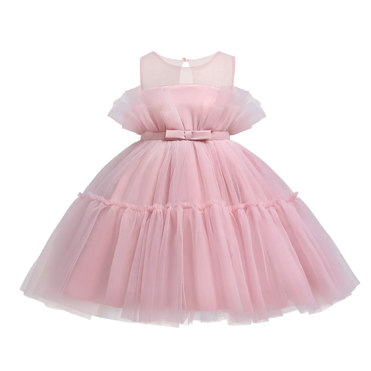 Weißes Tüll kleid Baby Blumen mädchen 1. Geburtstag Fotoshooting elegante Party kleider und Hochzeits prinzessin Kleider 2 3 4 6 Jahre Kind