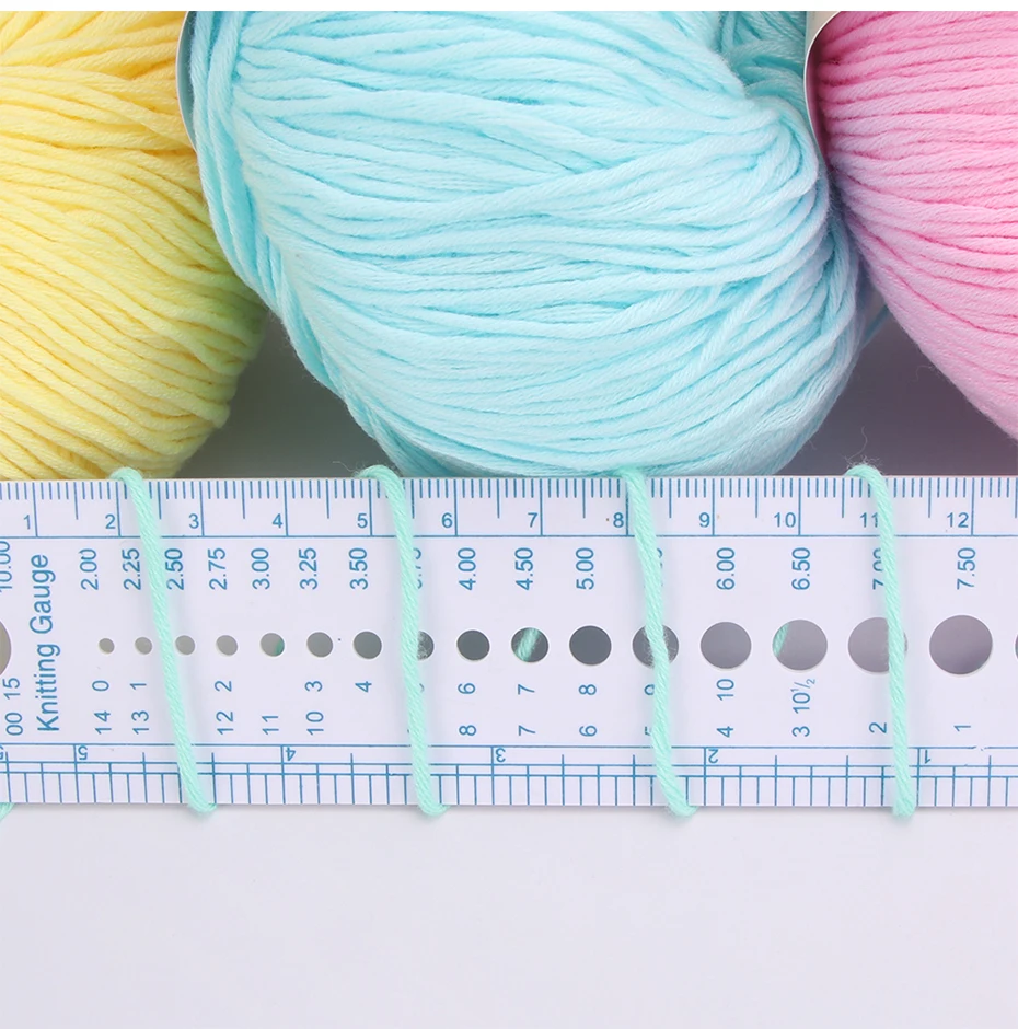 3 Stück 100% Bio-Baumwollgarn, maschinenwaschbar, für Erwachsene und Babys, für Pullover/Handschuhe/Schals/Mützen usw. 50 Gramm (1,76 Unzen) 125 Meter (136 Yards) – Detail 4