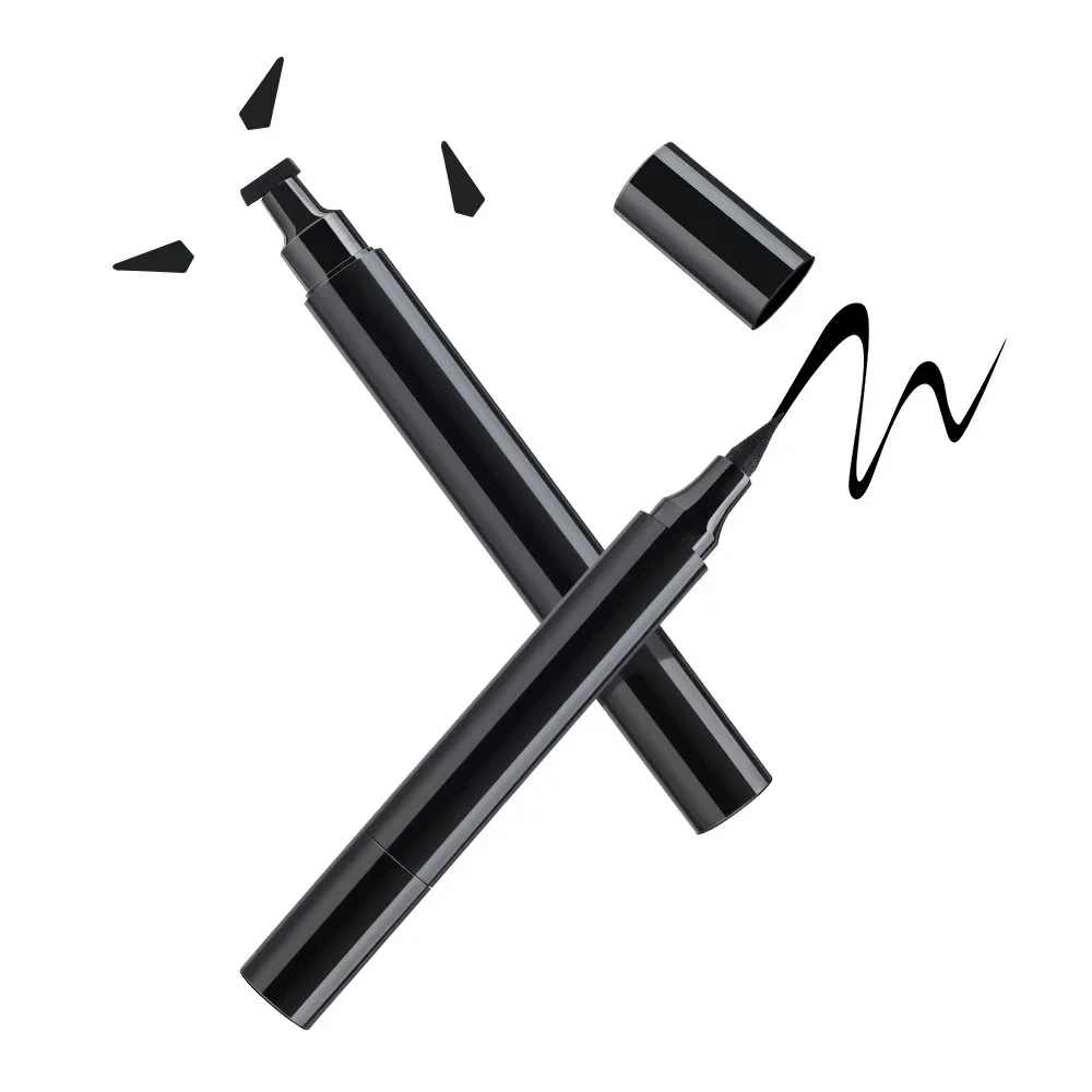 Stempel Flüssiger Eyeliner Private Label Langlebig Wasserfest Schnell trocknend Nicht verschmierend Natürliches individuelles Logo Make-up Bulk Tierversuchsfrei