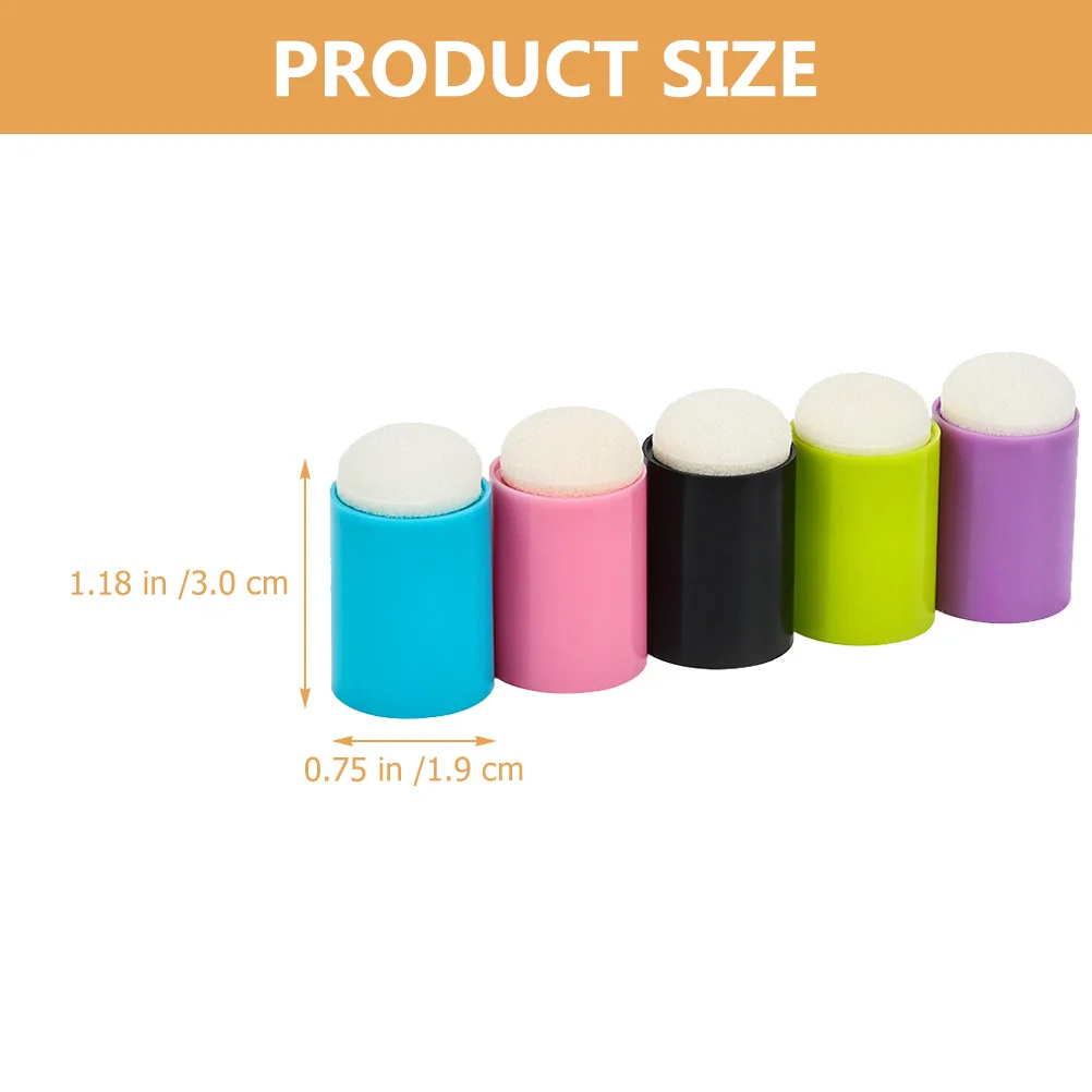 

30Pcs Nail Art Sponge Heads Soft Elastic Round Tips for Uv Gel Acrylic Painting Manicure Pen Replacement Nail Sponge